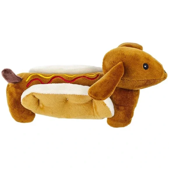 Large Hot Dog Dachshund Plush Squeaky Toy – Dachshund | Pet Gift - Picture 1 of 6